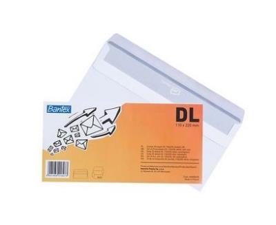 Opakowanie Koperta Biała Bantex DL sk folia 25szt.400085698
