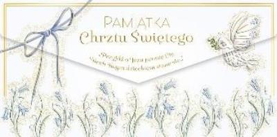 Opakowanie Koperta Chrzest Gołąb niebieski