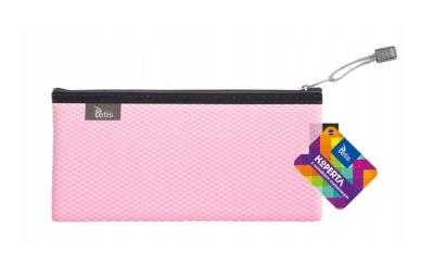 Koperta DL z suwakiem metalowym różowa. Wydawca: TETIS. SmakLiter.pl Opakowanie Koperta DL z suwakiem metalowym różowa