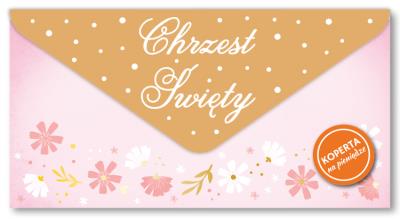 Opakowanie Koperta na pieniądze Chrzest Święty dziewczynka KOP-038