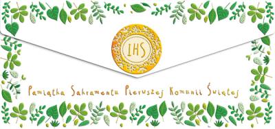 Opakowanie Koperta na pieniądze Komunia Złoty Opłatek