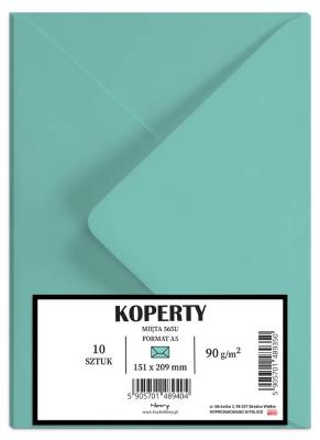 Opakowanie Koperty A5 miętowe 10szt