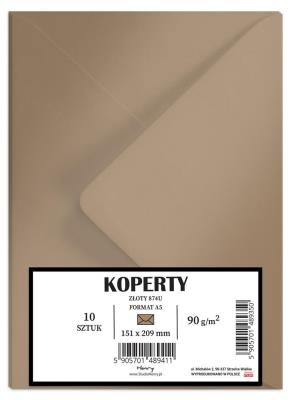 Opakowanie Koperty A5 złote 10szt