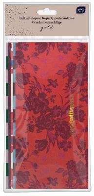 Opakowanie Koperty podarunkowe 22x11cm 5szt gold