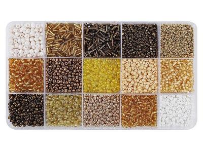 Opakowanie Koraliki DIY odcienie brązowe