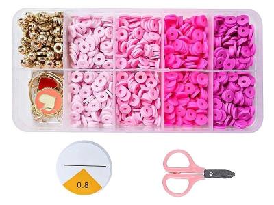 Opakowanie Koraliki DIY odcienie różu