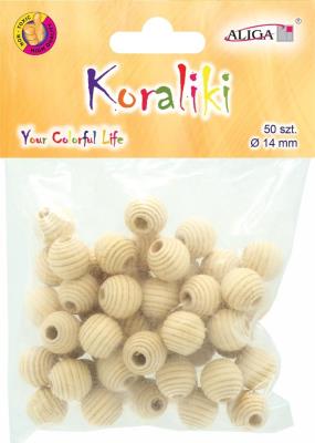 Opakowanie Koraliki drewniane 14mm 50szt