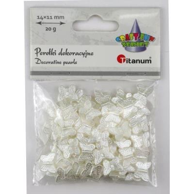 Opakowanie Koraliki perełki plastikowe motyle 14x11mm