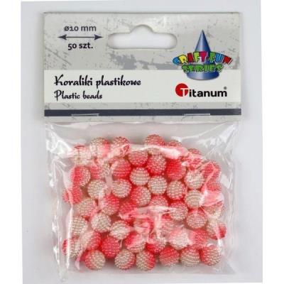 Opakowanie Koraliki plastikowe 10mm koralowe ombre 50szt