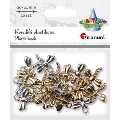 Opakowanie Koraliki plastikowe charmsy ważki mix 20szt
