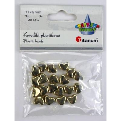 Opakowanie Koraliki plastikowe lustrzane serca 12x9mm 20szt