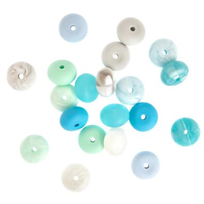 Opakowanie Koraliki silikonowe blue serenity 20szt