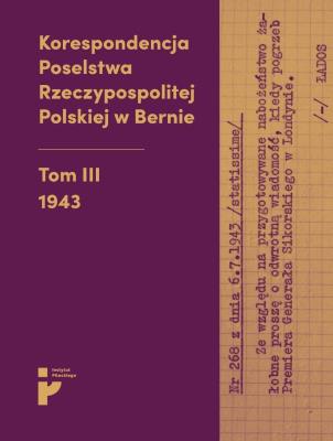Okładka książki Korespondencja Poselstwa Rzeczypospolitej Polskiej