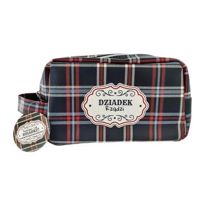 Opakowanie Kosmetyczka w kratkę dla Dziadka