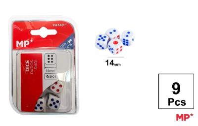 Opakowanie Kostka do gry 14mm 9szt