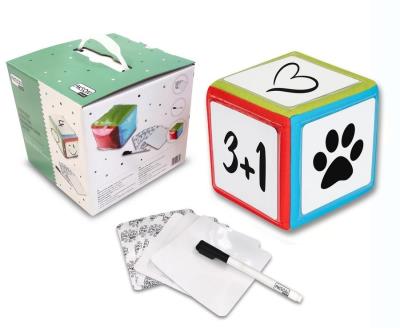 Opakowanie Kostka edukacyjna z kieszeniami + karty + pisak