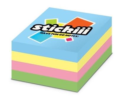 Kostka samoprzylepna 76x76mm 400K 4 kolory pastel. Wydawca: Alfa Pastello. SmakLiter.pl Opakowanie Kostka samoprzylepna 76x76mm 400K 4 kolory pastel