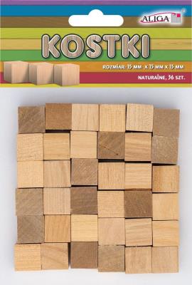 Opakowanie Kostki drewniane 15x15x15mm 36szt