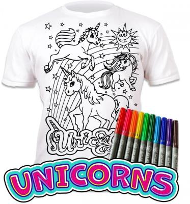 Opakowanie Koszulka do wielokrotnego kolor. Jednorożec 7-8