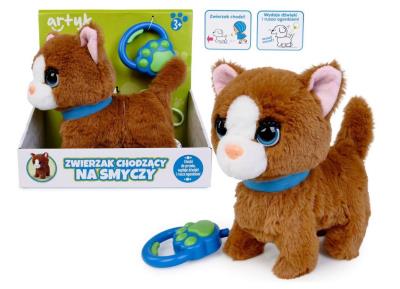 Opakowanie Kot chodzący na smyczy brązowy