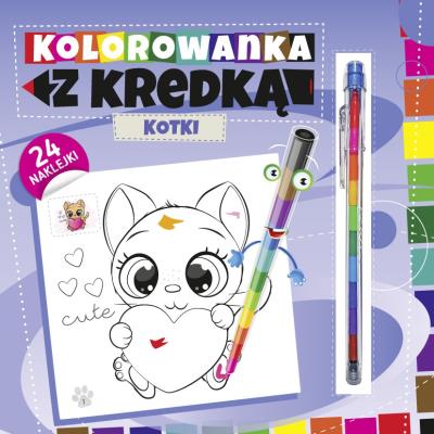 Okładka książki Kotki. Kolorowanka z kredką