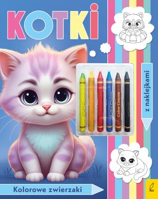 Okładka książki Kotki. Kolorowanka z kredkami