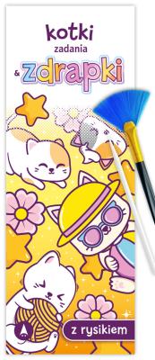 Kotki. Zadania & zdrapki. Autor: Wioleta Żyłowska. SmakLiter.pl Okładka książki Kotki. Zadania & zdrapki