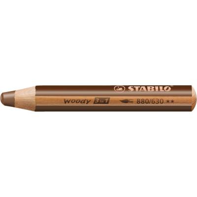 Opakowanie Kredka drewniana woody 3w1 brązowa STABILO