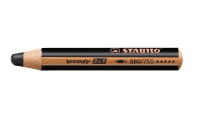 Opakowanie Kredka drewniana woody 3w1 czarna STABILO