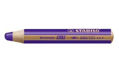 Opakowanie Kredka drewniana woody 3w1 fiolet STABILO