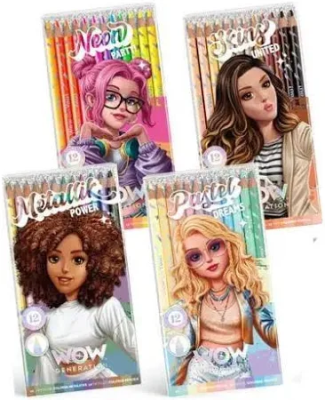 Kredki 12 kolorów WOW MIX. Wydawca: Kids Euroswan. SmakLiter.pl Opakowanie Kredki 12 kolorów WOW MIX