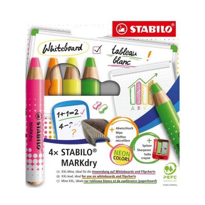 Opakowanie Kredki do tablic suchościeralnych 4kol. STABILO