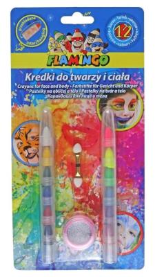 Opakowanie Kredki do twarzy i ciała przekładane 12 kolorów