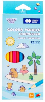 Opakowanie Kredki drewniane trójkątne Yummy Yum 12 kolorów