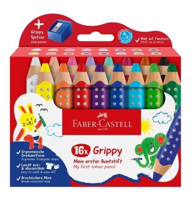 Opakowanie Kredki Grippy 16kol + temperówka FABER CASTELL