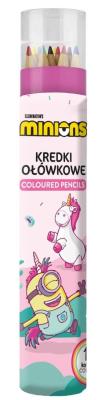 Opakowanie Kredki Minionki ołówkowe trójkątne w tubie 16kol