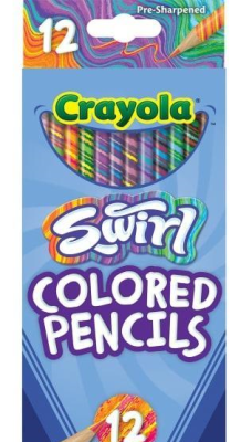 Kredki ołówkowe Swirl 12 kolorów CRAYOLA. Wydawca: Crayola. SmakLiter.pl Opakowanie Kredki ołówkowe Swirl 12 kolorów CRAYOLA