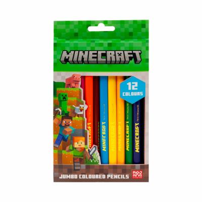 Opakowanie Kredki ołówkowe trójkątne Jumbo Minecraft 12 kolorów