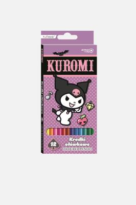Kredki ołówkowe trójkątne Kuromi 12 kolorów. Wydawca: ST-MAJEWSKI. SmakLiter.pl Opakowanie Kredki ołówkowe trójkątne Kuromi 12 kolorów