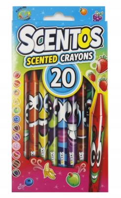Kredki pachnące świecowe 20szt. Wydawca: Scentos. SmakLiter.pl Opakowanie Kredki pachnące świecowe 20szt
