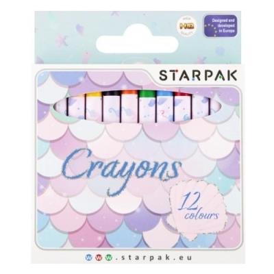 Opakowanie Kredki woskowe 12 kolorów Syrenka