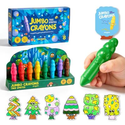 Opakowanie Kredki woskowe jumbo Leśne duszki wzmocnione 8 kol