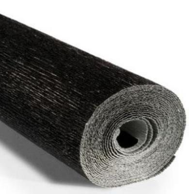 Krepina 50x250cm 180g metalizowana czarna. Wydawca: Alfa Pastello. SmakLiter.pl Opakowanie Krepina 50x250cm 180g metalizowana czarna