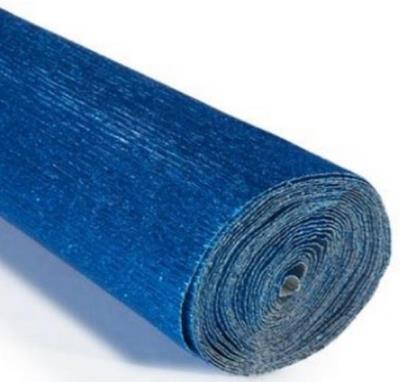 Krepina 50x250cm 180g metalizowana niebieska. Wydawca: Alfa Pastello. SmakLiter.pl Opakowanie Krepina 50x250cm 180g metalizowana niebieska