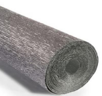 Krepina 50x250cm 180g metalizowana srebrna. Wydawca: Alfa Pastello. SmakLiter.pl Opakowanie Krepina 50x250cm 180g metalizowana srebrna