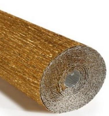 Krepina 50x250cm 180g metalizowana złota jasna. Wydawca: Alfa Pastello. SmakLiter.pl Opakowanie Krepina 50x250cm 180g metalizowana złota jasna