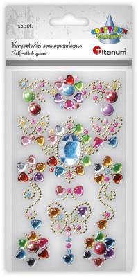 Opakowanie Kryształki samoprzylepne biżuteria dekory 10szt