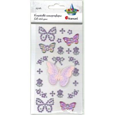 Opakowanie Kryształki samoprzylepne motyle 23szt
