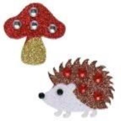 Kryształki samoprzylepne muchomorki i jeże 8szt. Wydawca: Titanum. SmakLiter.pl Opakowanie Kryształki samoprzylepne muchomorki i jeże 8szt