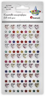 Opakowanie Kryształki samoprzylepne na pasku 75mm mix 14szt